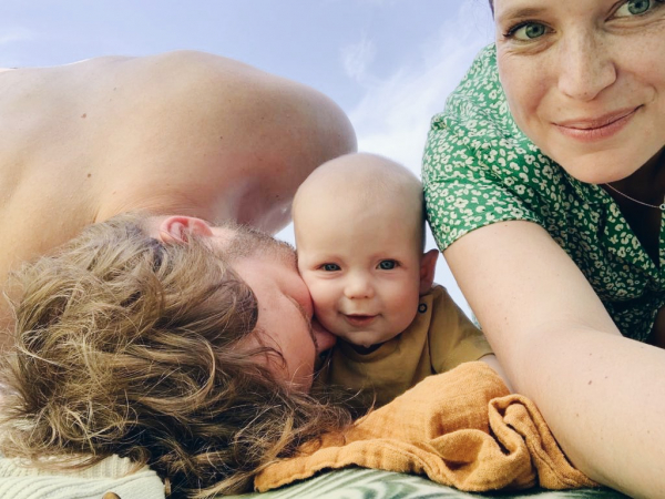 Webredactrice Elke doopte haar zoon (6 maanden) Otto Willem Jacob