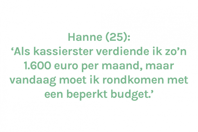 Hanne (25) – € 980 à € 1.025/maand aan stempelgeld