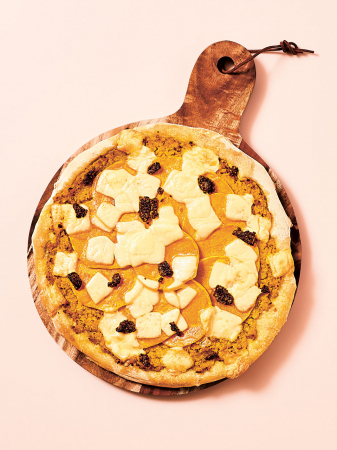 Pizza met flespompoen