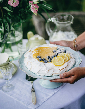Pavlova met lemoncurd