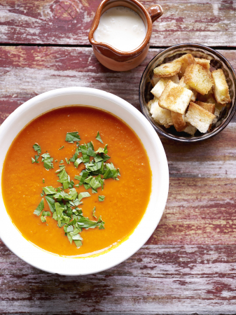 Tomatensoep met croutons