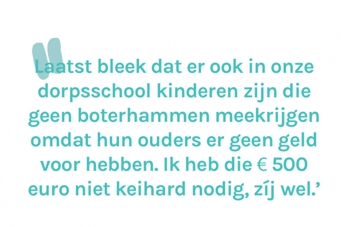 Een deel naar goede doelen