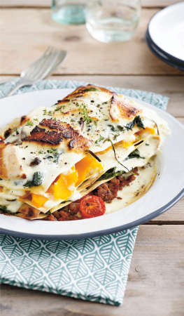 Pompoenlasagne met gehakt
