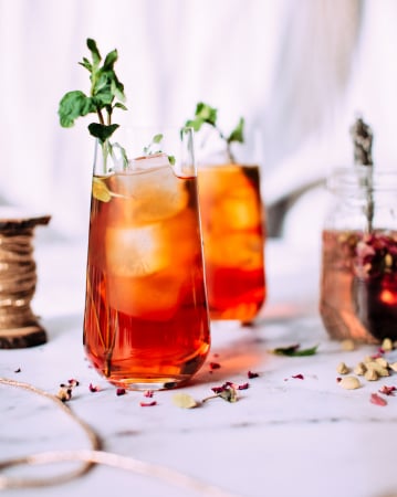 Ginger beer en hibiscus mocktail