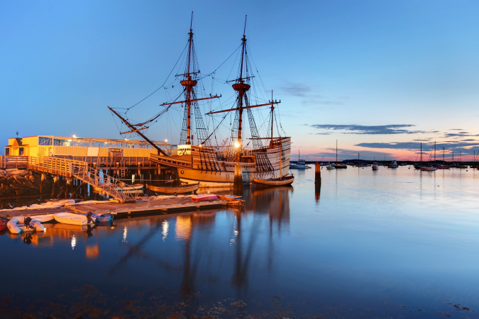 Vier de Mayflower’s-zeiltocht