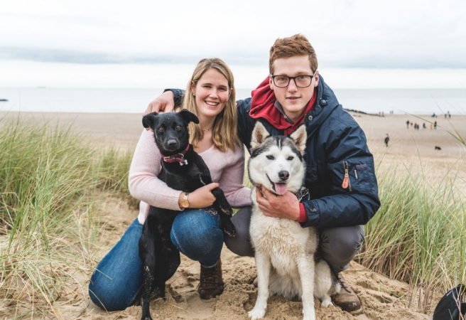 Lana en haar lief waren instant verliefd op de husky Lily