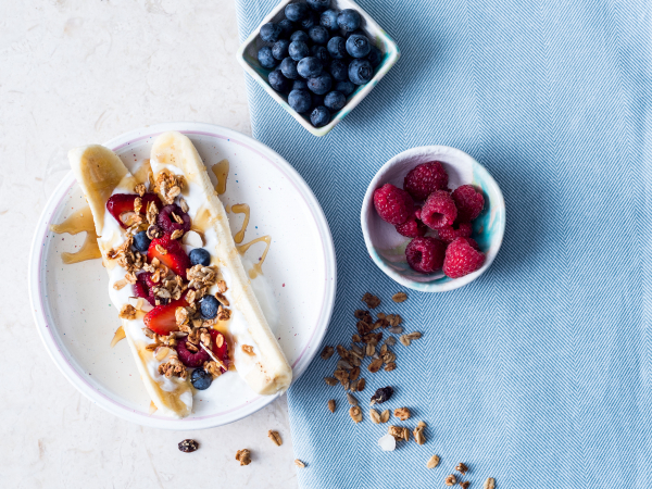 Gezonde bananasplit