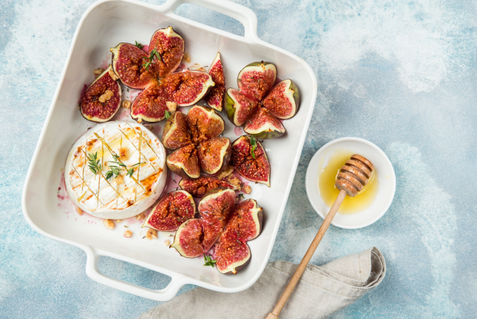 Gebakken Camembert met verse vijgen