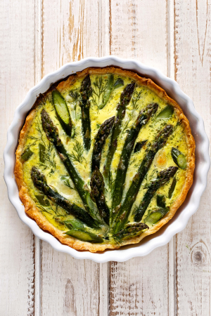 Quiche met groene asperges