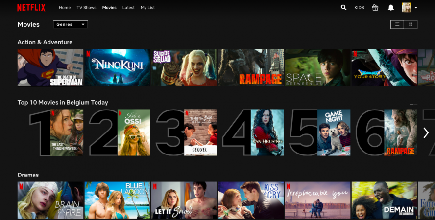 Netflix toont nu welke series en films het meest bekeken worden in België