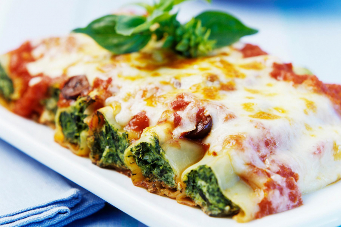 Cannelloni met spinazie