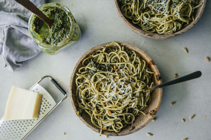 Pasta met verse pesto