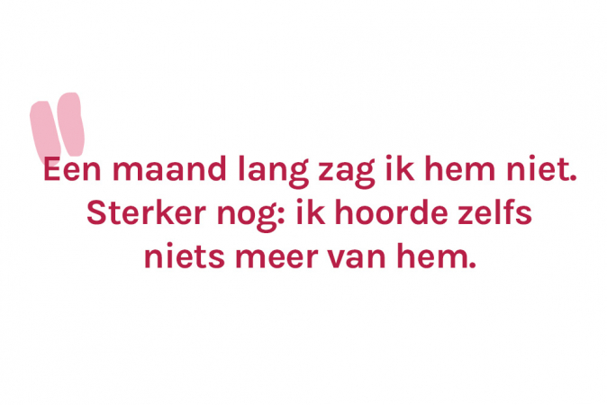 Iris’ vriend verliet haar zonder enige vorm van uitleg