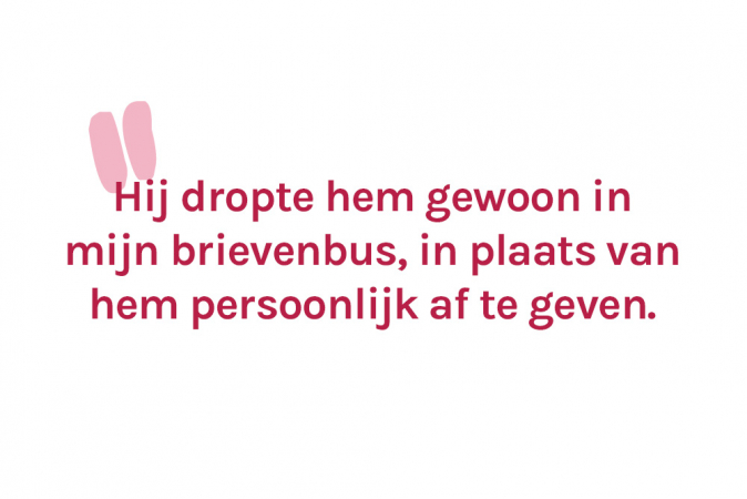 Maya’s vriend maakte het na 3 jaar uit via een brief