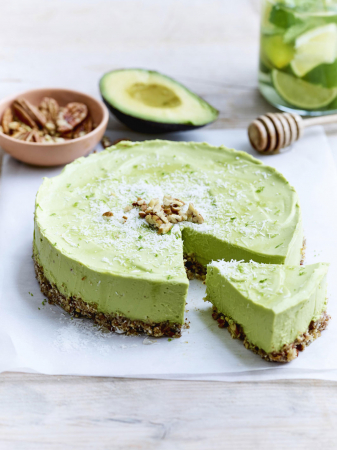 Cheesecake met limoen en avocado (4 personen)