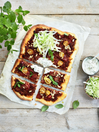 Turkse pizza met lamsgehakt