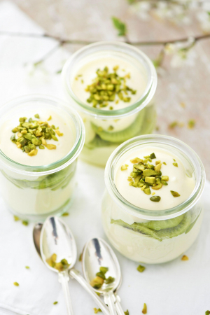 Mascarponeglaasjes met pistachenoten (4 pers.)