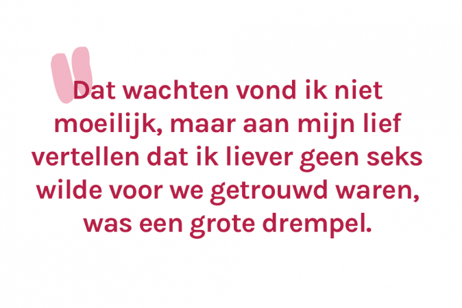 Jessie (27) werd pas ontmaagd tijdens haar huwelijksnacht