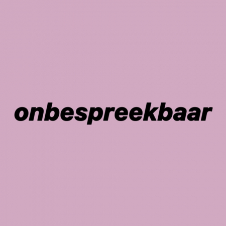 1. Onbespreekbaar