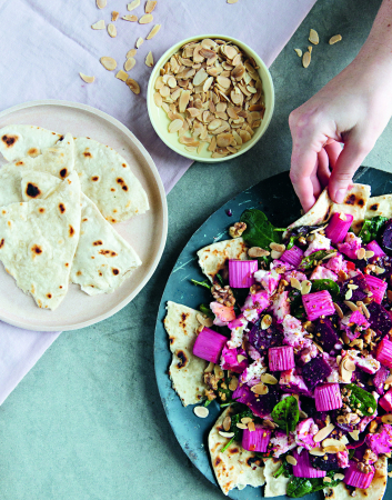 Gebakken rabarber en feta