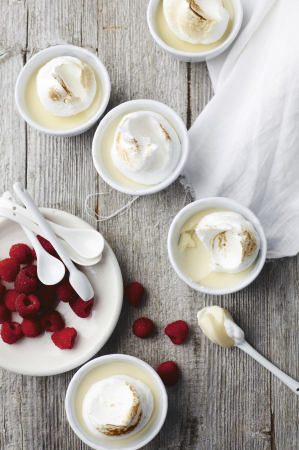 Citroenroom met meringue