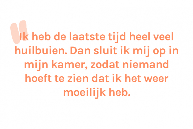 Studente Imani (22) houdt zich strikt aan de maatregelen, maar dat weegt zwaar op haar gezondheid.