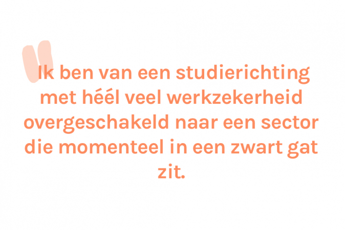 Lana (21) heeft schrik dat ze nooit meer van het studentenleven zal kunnen genieten.