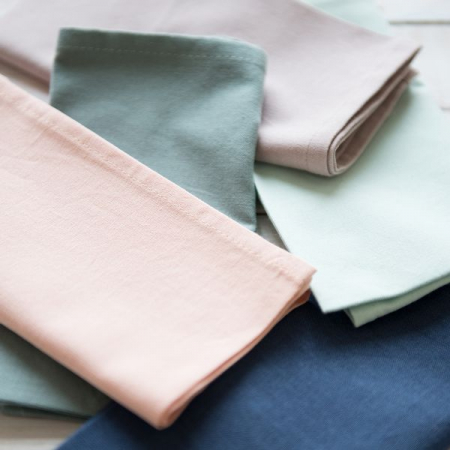 Des serviettes en tissu bio