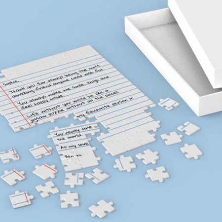 Puzzel met eigen boodschap