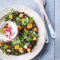 Lauwe pompoensalade met linzen (4 pers. – 25 min. + 30 min. in de oven)