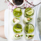 Lenterolletjes met komkommerlinten & matcha-icetea