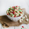 Rood-wit-groene popcorn met M&M’s