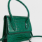 Groene handtas in imitatieleer