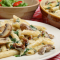 Pastagratin met spinazie, courgetten en boschampignons