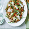 Volkorenpastasalade met geroosterde paprika