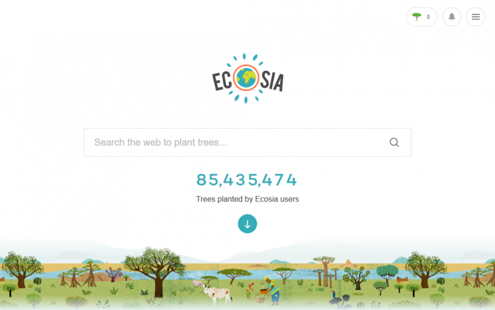 Planter des arbres avec Ecosia