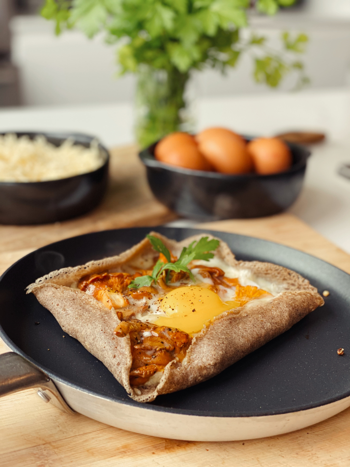 Crêpe forestière au sarrasin