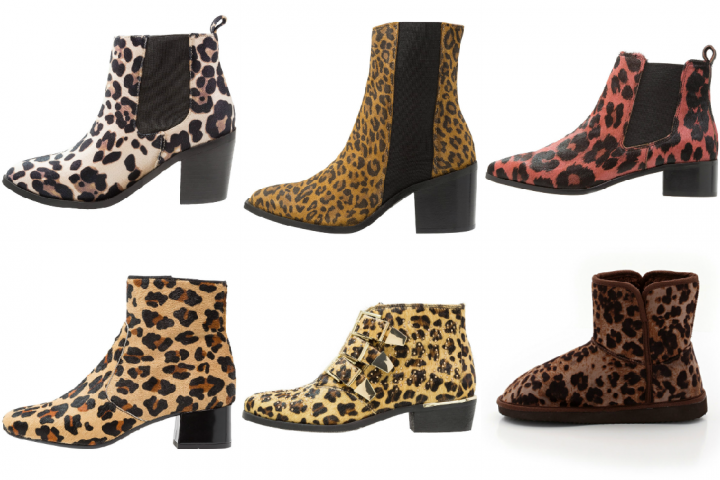 zalando bottines leopard