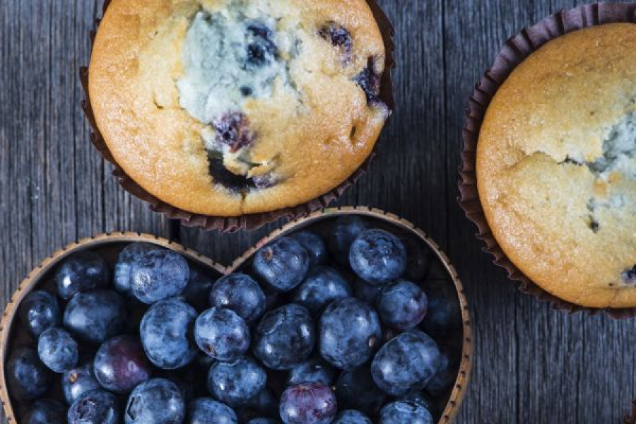 Recept skinny blueberry muffins à la Starbucks
