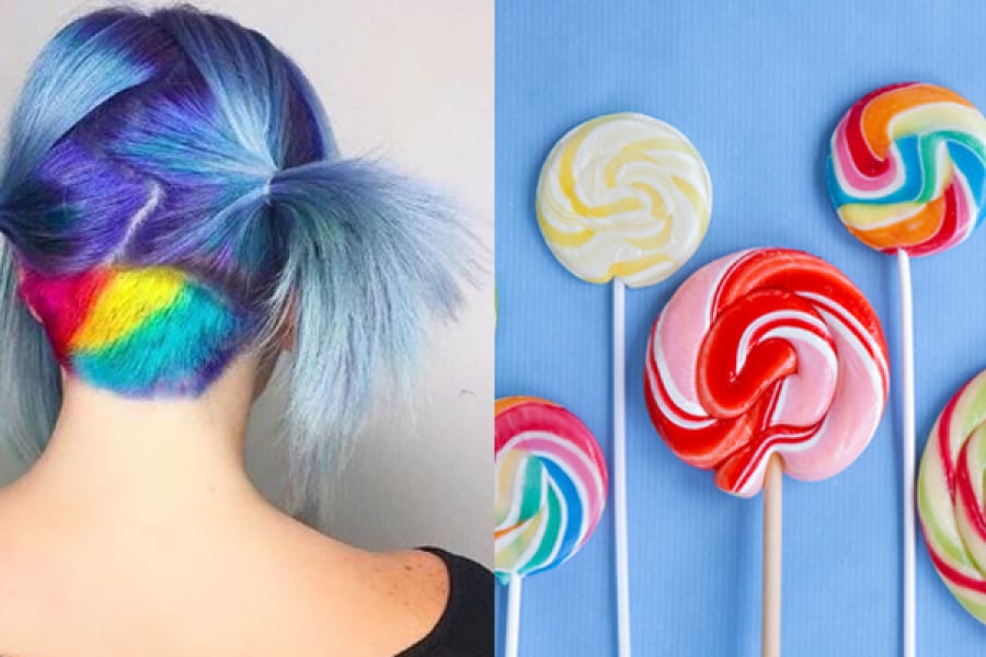 Lollipop hair is nú al de meest knotsgekke haartrend van 2017