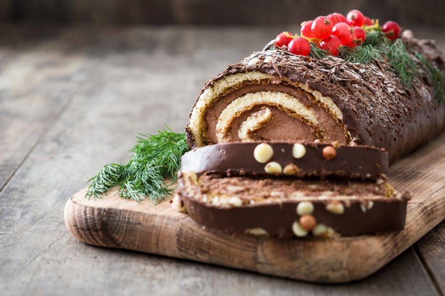 RECETTE: une bûche de Noël roulée au chocolat