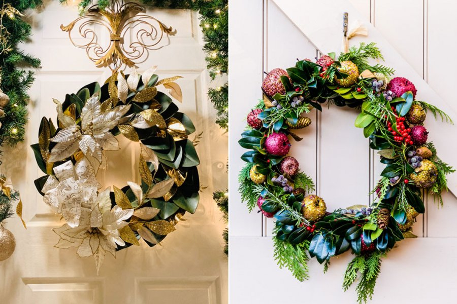 DÉCO DE NOËL: 11 couronnes de Fêtes originales pour votre porte d'entrée