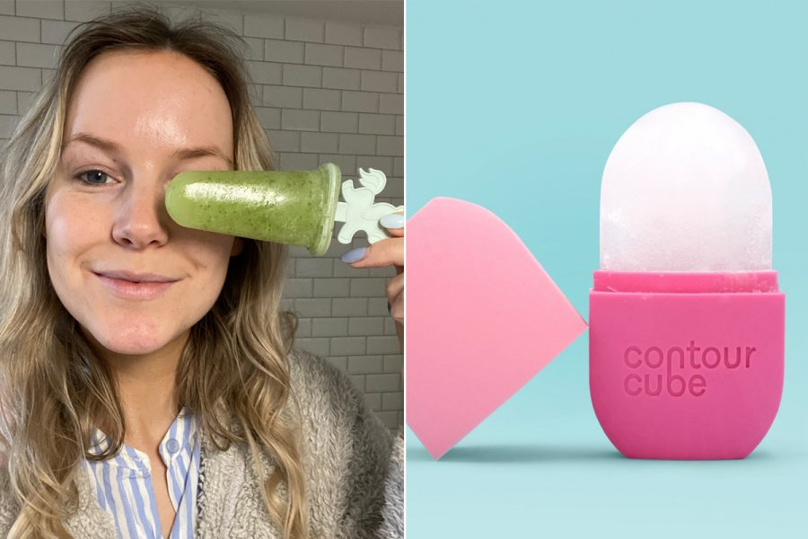 TIKTOK TEST masser son visage avec une glace à l