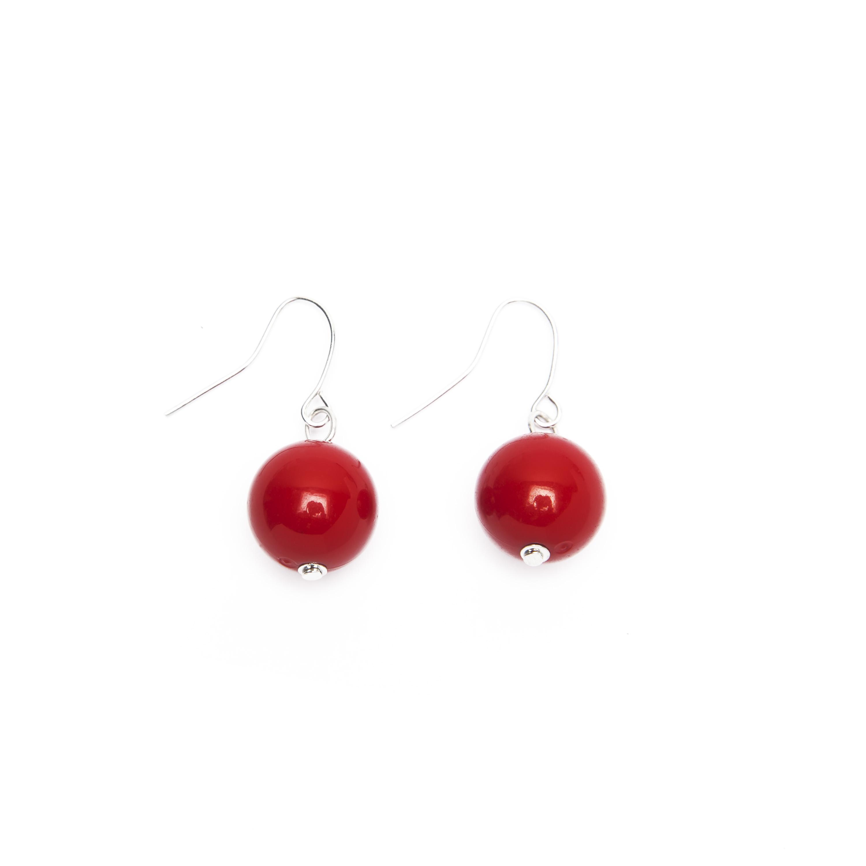 Boucles d'oreilles rouges - Veritas - 3,95€