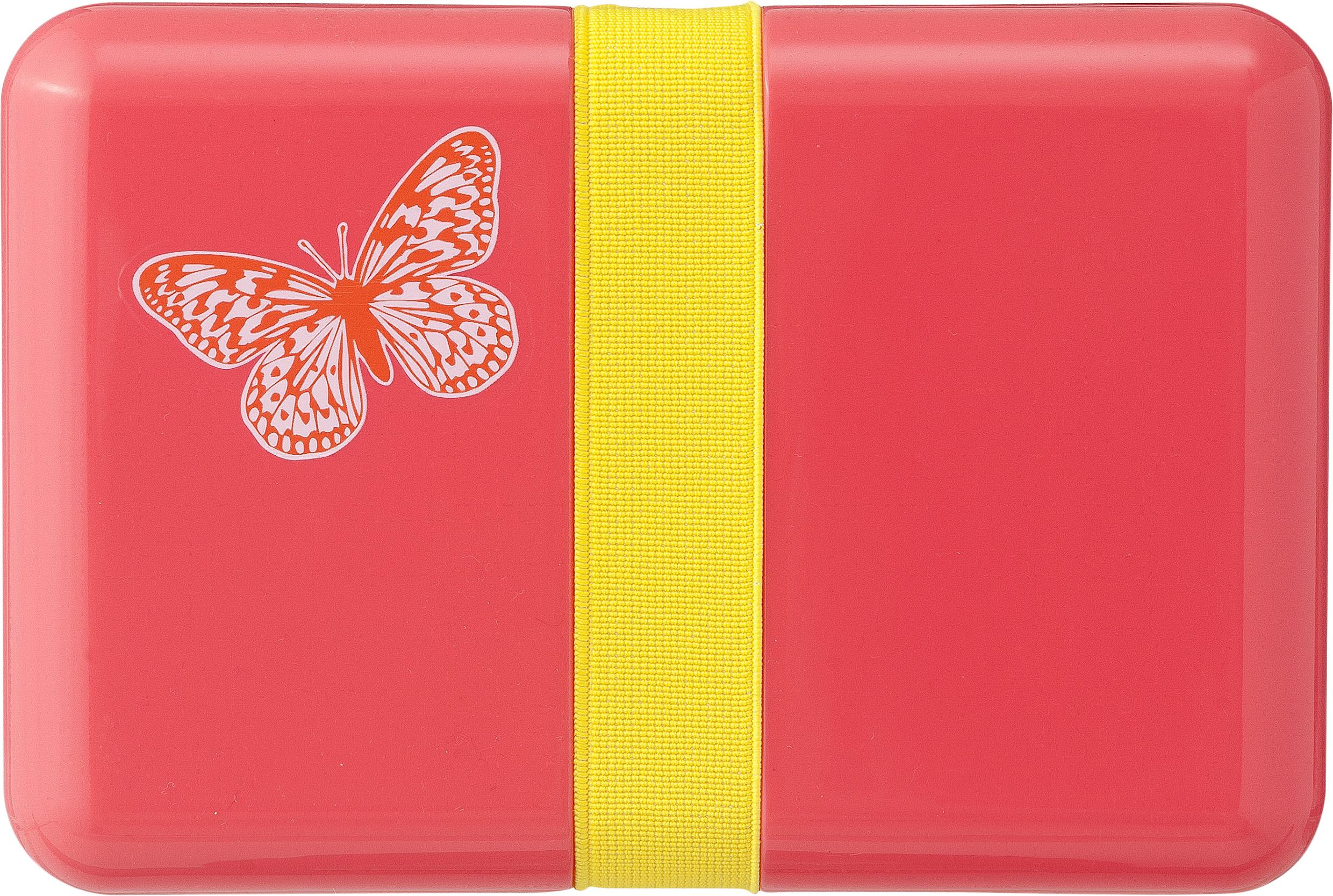 Roze brooddoos met vlinder, € 2,95, Hema