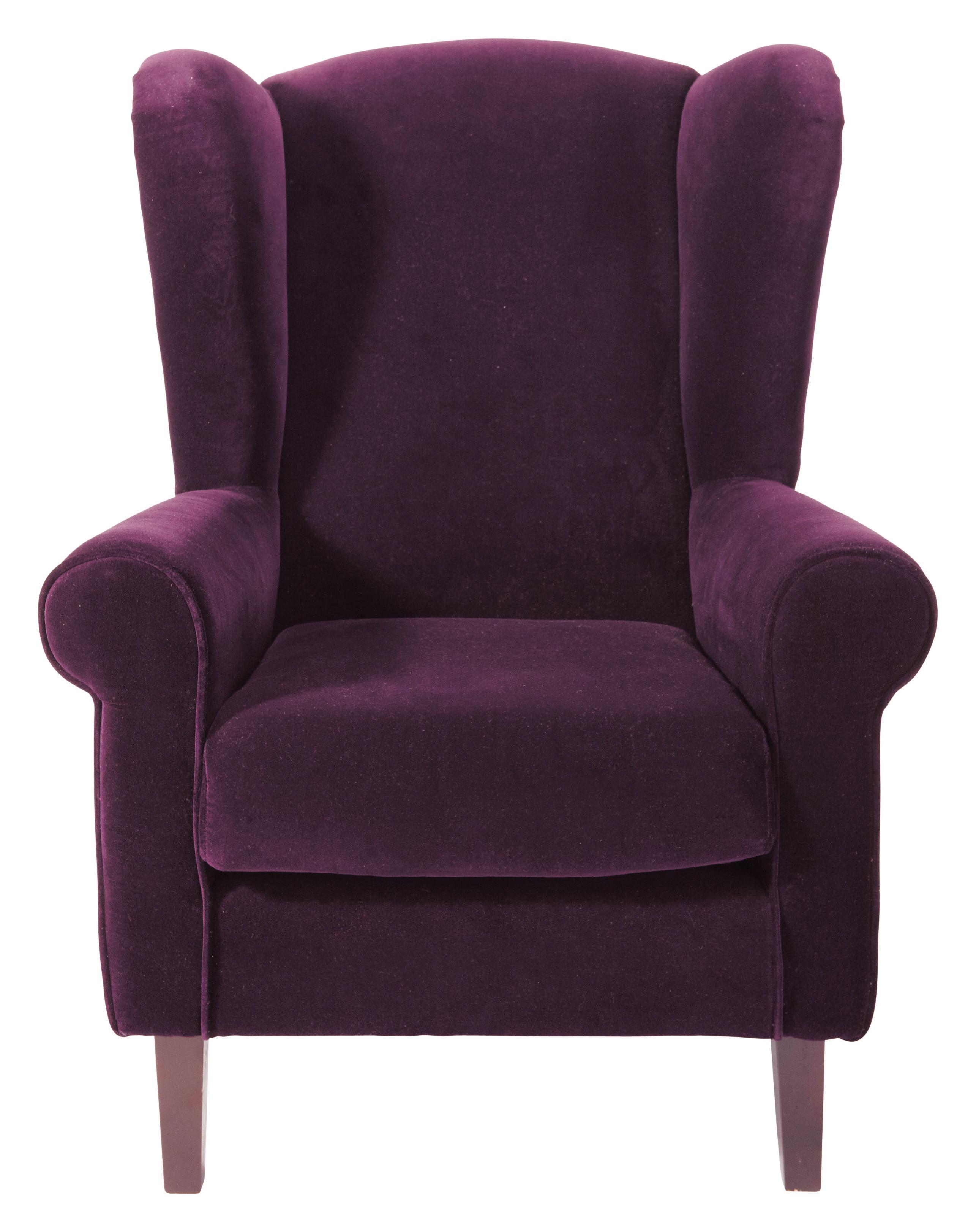Кресло фиолетовое бархат вельвет