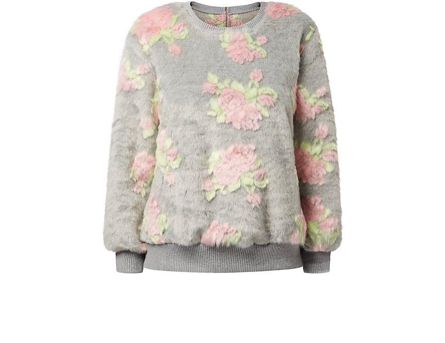 Grijze trui met bloemenopdruk - New Look - € 64,99