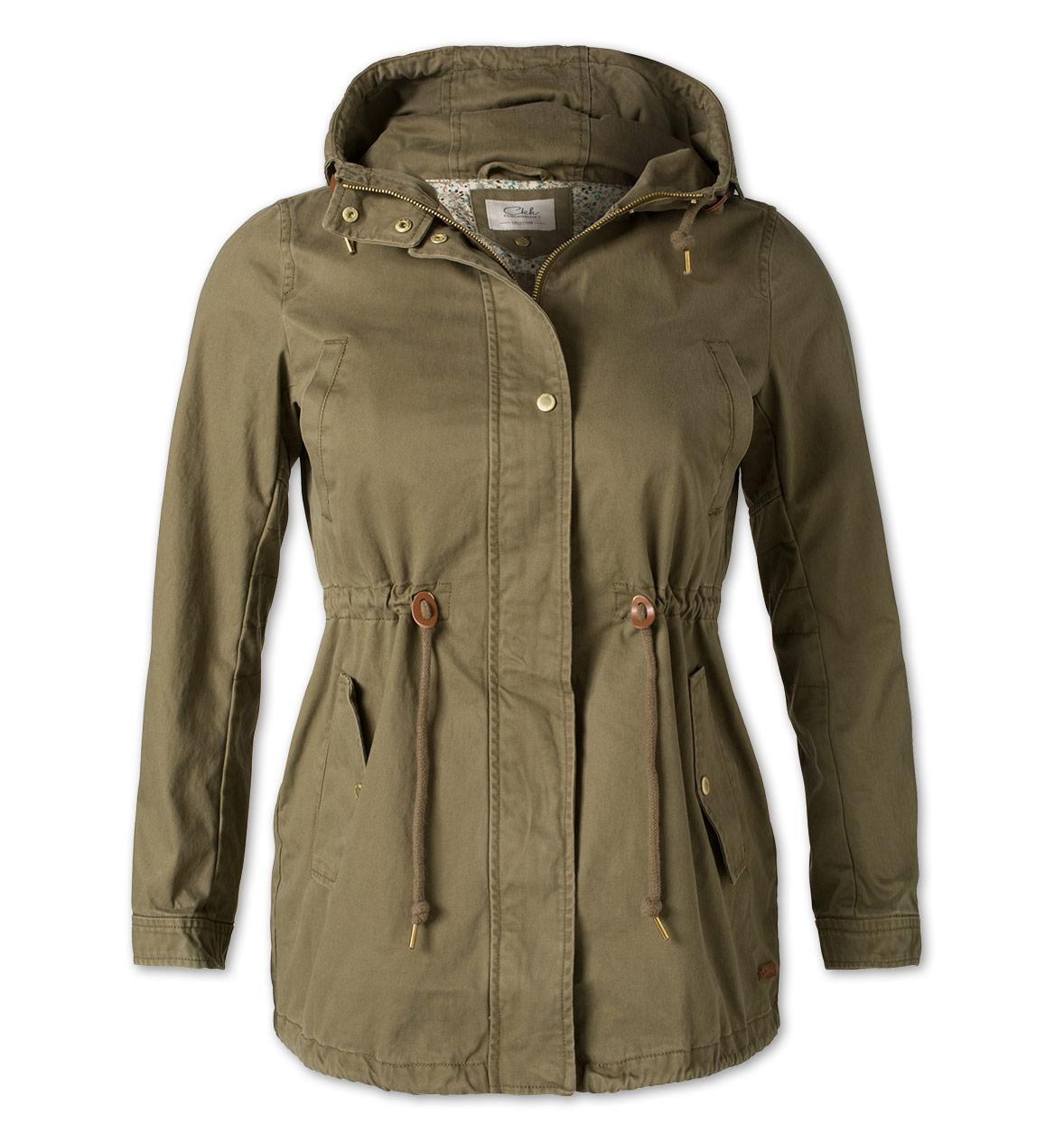 Kakikleurige parka met capuchon - C&A - € 49,_,