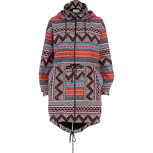Toffe parka met etnisch patroon - River Island - € 73,_,
