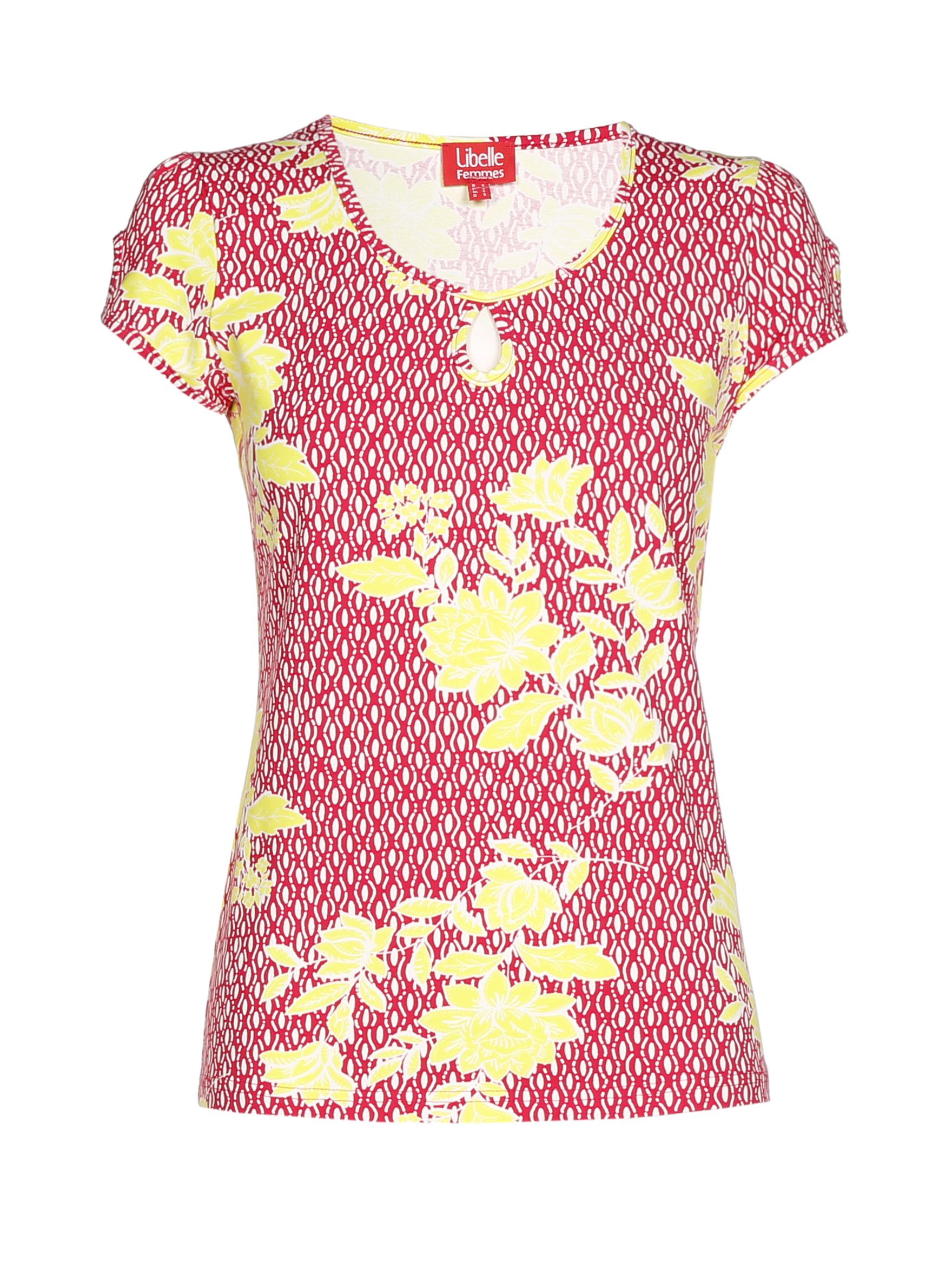 Tshirt met bloemenprint - Libelle samen met e5 - € 24,95